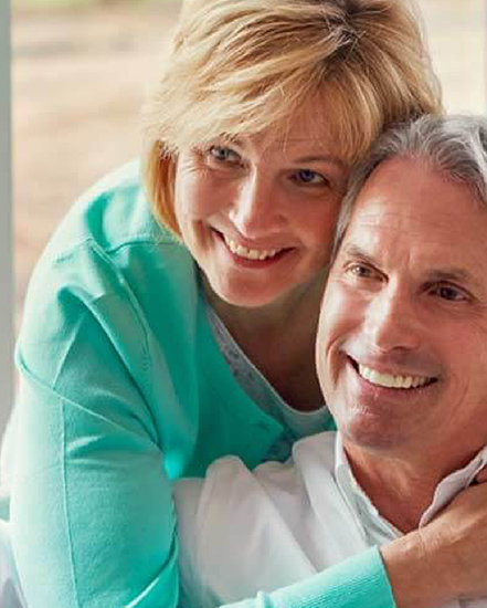 Older couple smiling