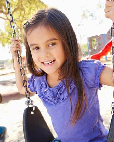 Young girl smiling