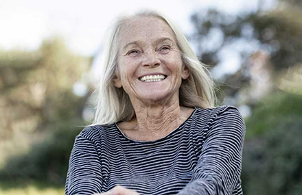 Older woman smiling