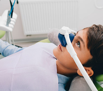 child being sedated